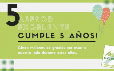 Asesor Excelente cumple 5 años a tu lado